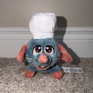 RARE Disney Disneyland Paris Ratatouille Remy Rat Mini Baby Soft Plush Toys